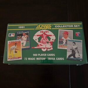 Score 1991 Collector Set - Green Baseball Card Box